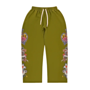 We Are Righteous Pants Green front view
